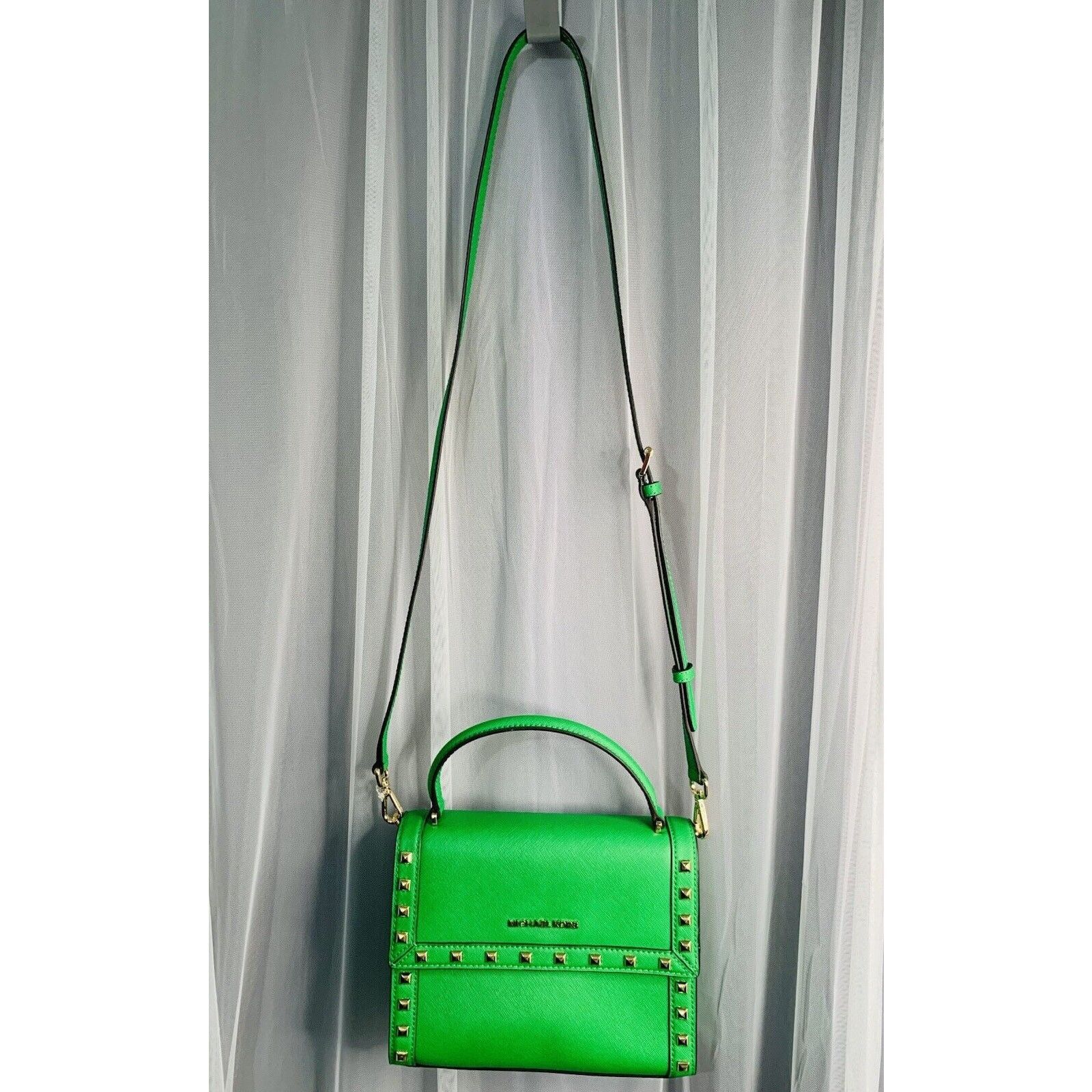 Michael Kors NWOT Michael Kors Dillon Green Palm STD MD Messenger Leather Size ONE SIZE - 5 Thumbnail