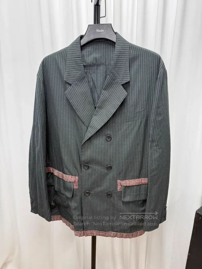 Yohji Yamamoto YOHJI YAMAMOTO Loose striped wool jacket Size US S / EU 44-46 / 1 - 1 Thumbnail