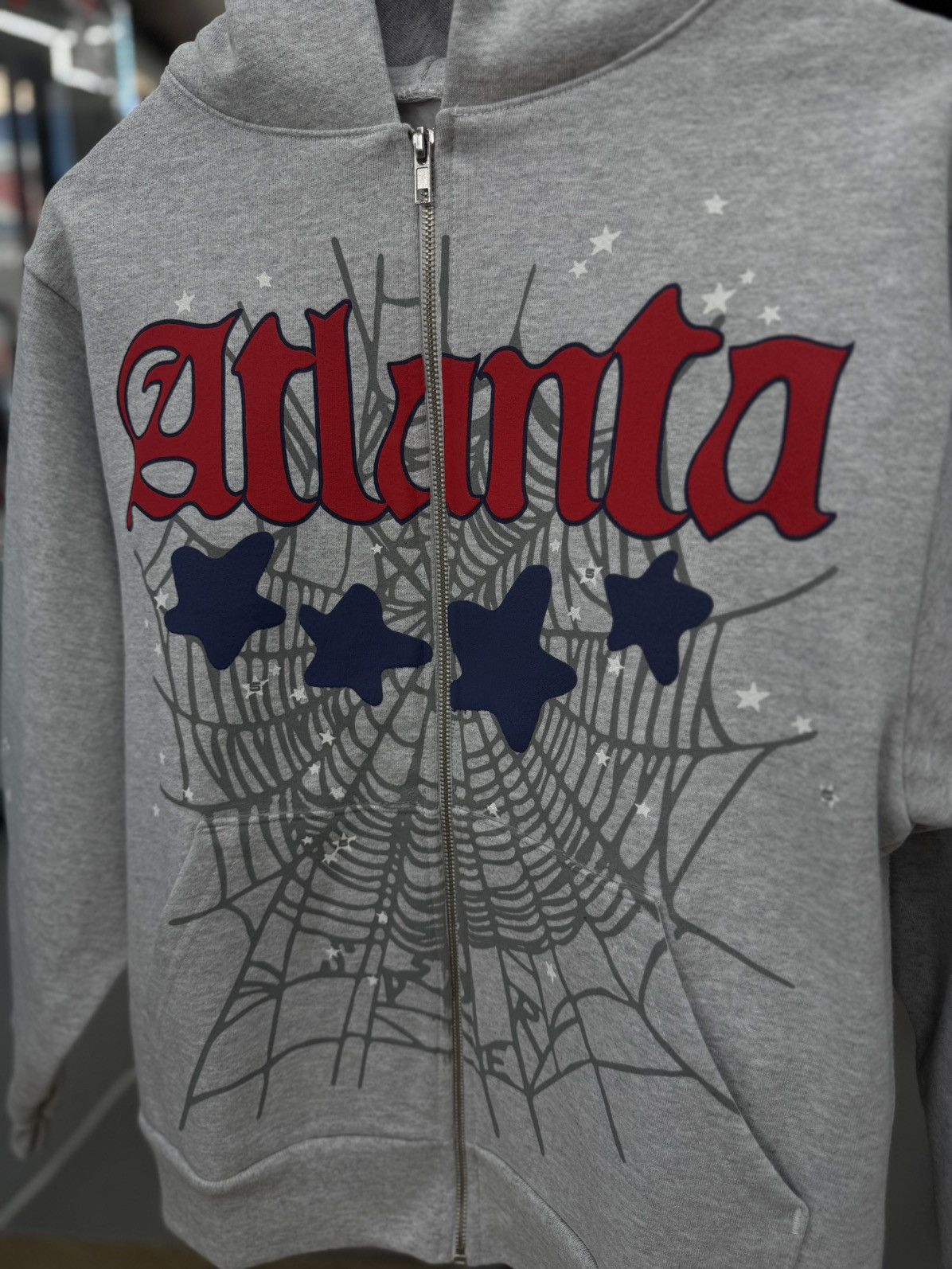 Sp5der Sp5der Worldwide Atlanta Grey Zip Hoodie Size Small (NEW) Size US S / EU 44-46 / 1 - 3 Thumbnail