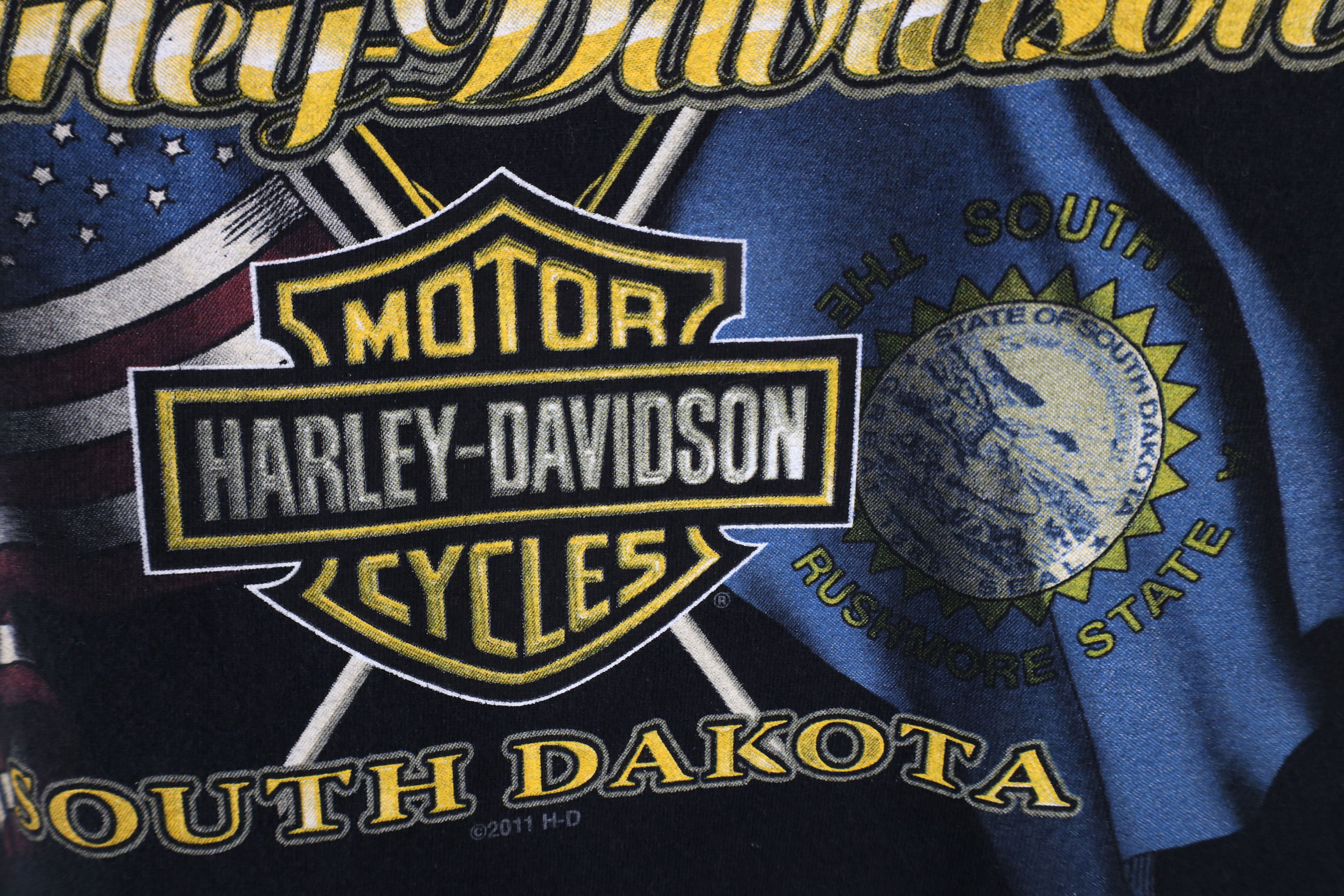 Harley Davidson × Vintage Vintage Y2K Harley Davidson Out Sturgis T-Shirt Black Cotton Size US XL / EU 56 / 4 - 5 Thumbnail