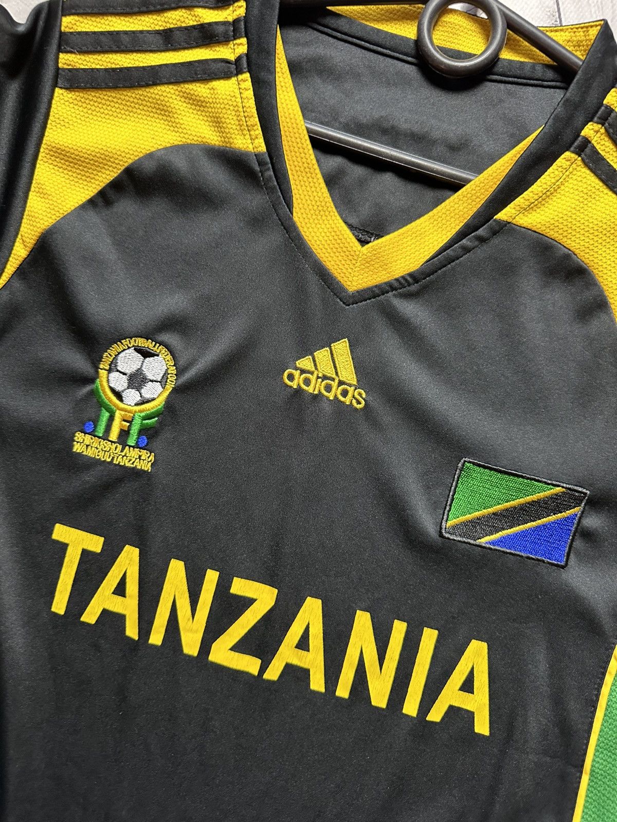 Other Vintage adidas Tanzania soccer jersey size M black rare Size US M / EU 48-50 / 2 - 3 Thumbnail