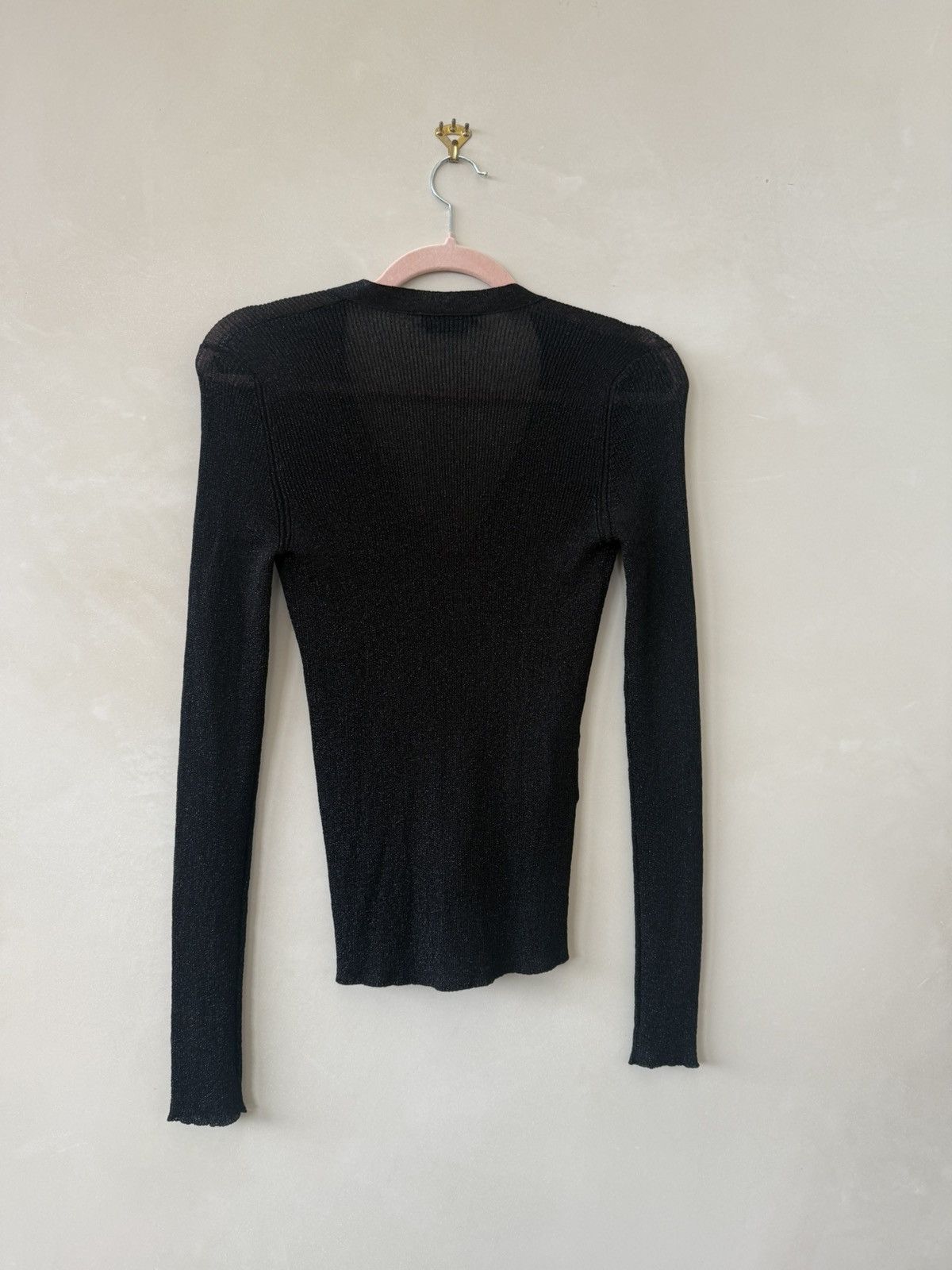 Prada Prada button up long sleeve black cardigan / sparkly Size S / US 4 / IT 40 - 8 Thumbnail