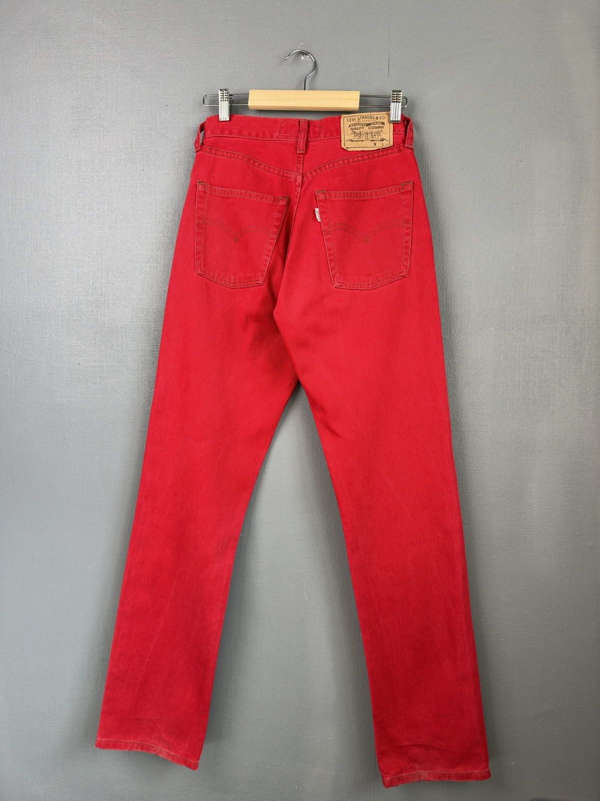 Levi's 90s LEVI’S 451 Baggy Jeans Red Denim made in USA 🇺🇸 Size US 27 - 2 Thumbnail