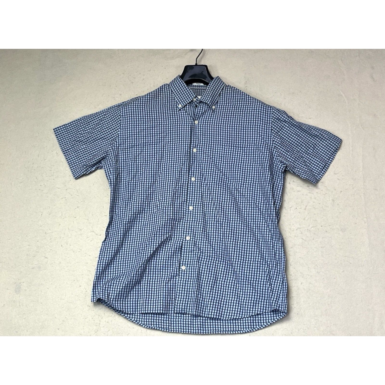 Peter Millar Peter Millar Men's Short Sleeve Button Up Shirt Large Blue Check Pattern Size US L / EU 52-54 / 3 - 2 Thumbnail