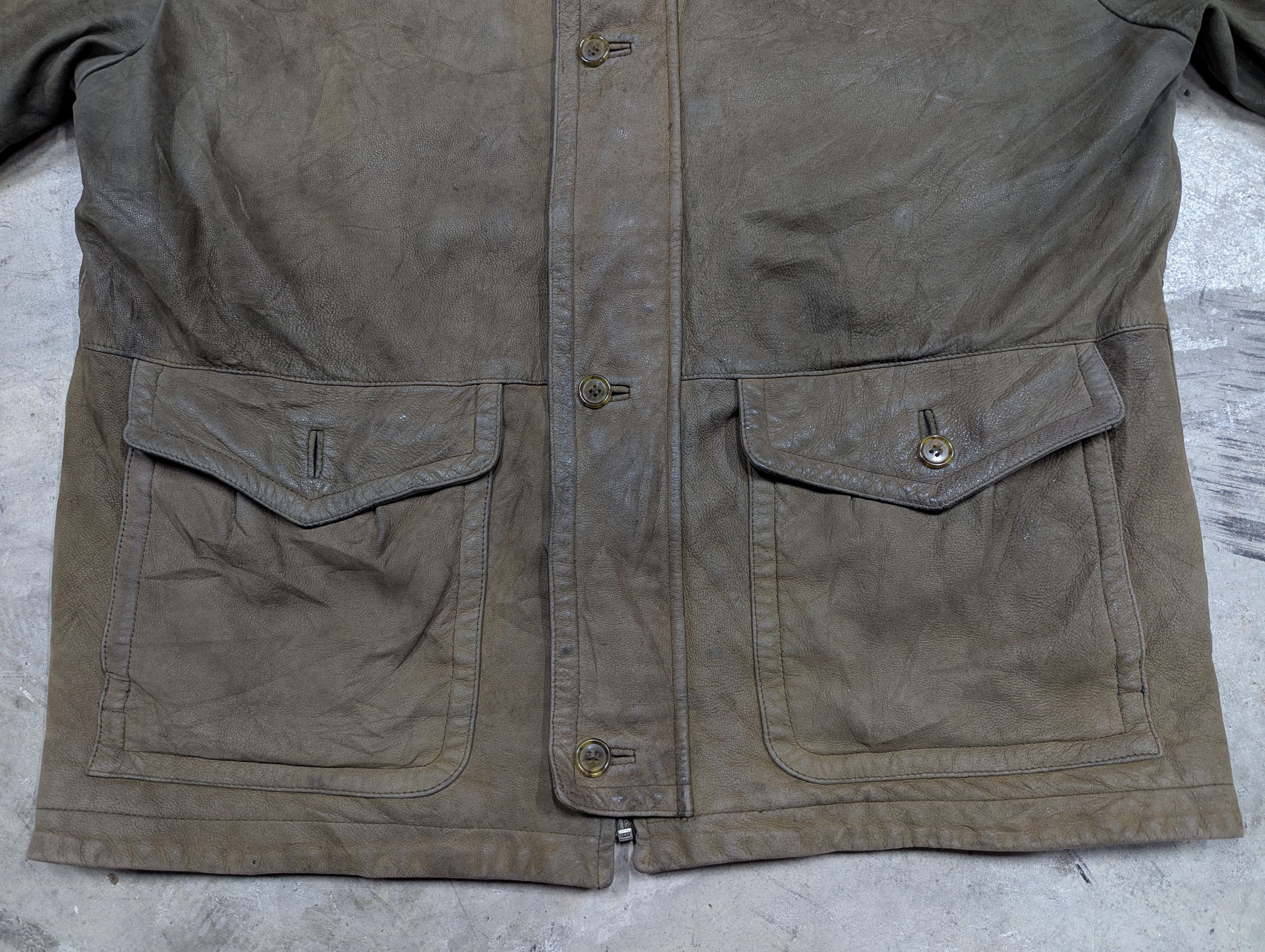 Burberry Prorsum Vintage Thrashed Burberry Prorsum Leather Field Jacket Size US M / EU 48-50 / 2 - 3 Thumbnail