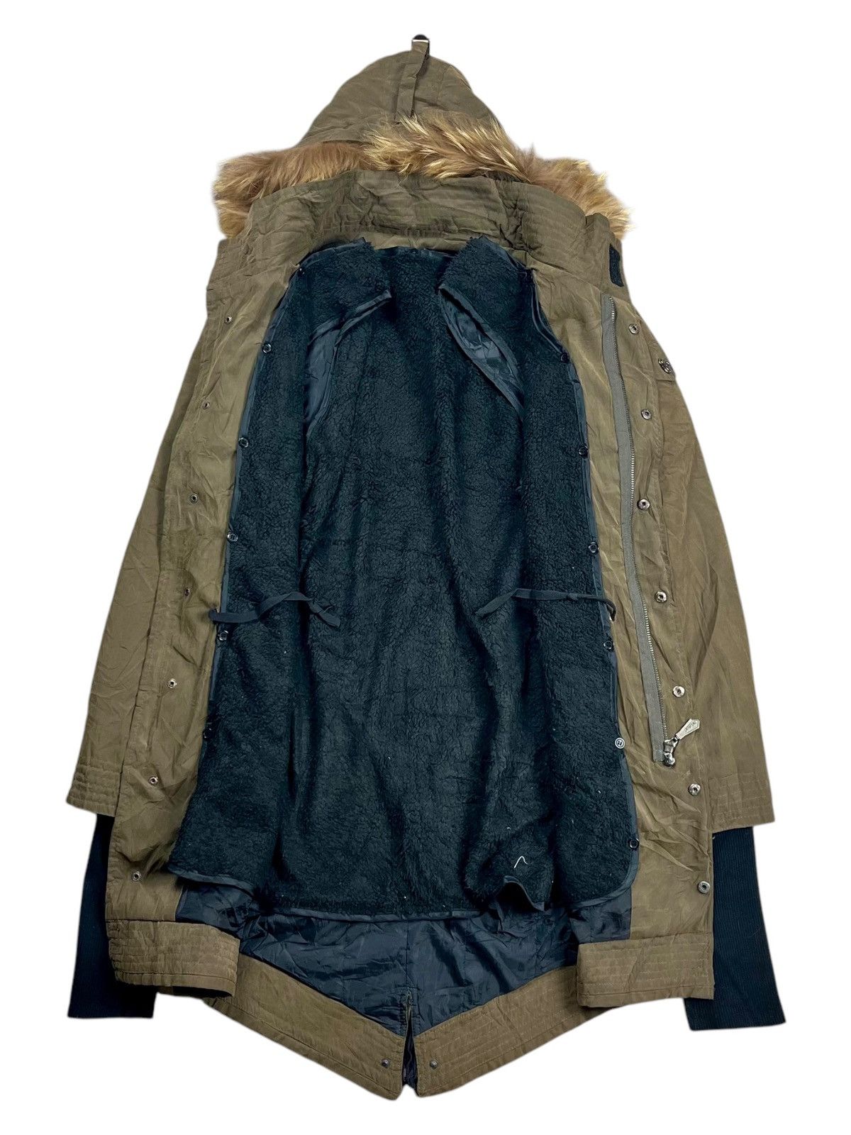 BUFFALO BOBS 2000s Berning-Sho- Apocalypse Style Fur Hoodie Parka Size US M / EU 48-50 / 2 - 2 Thumbnail
