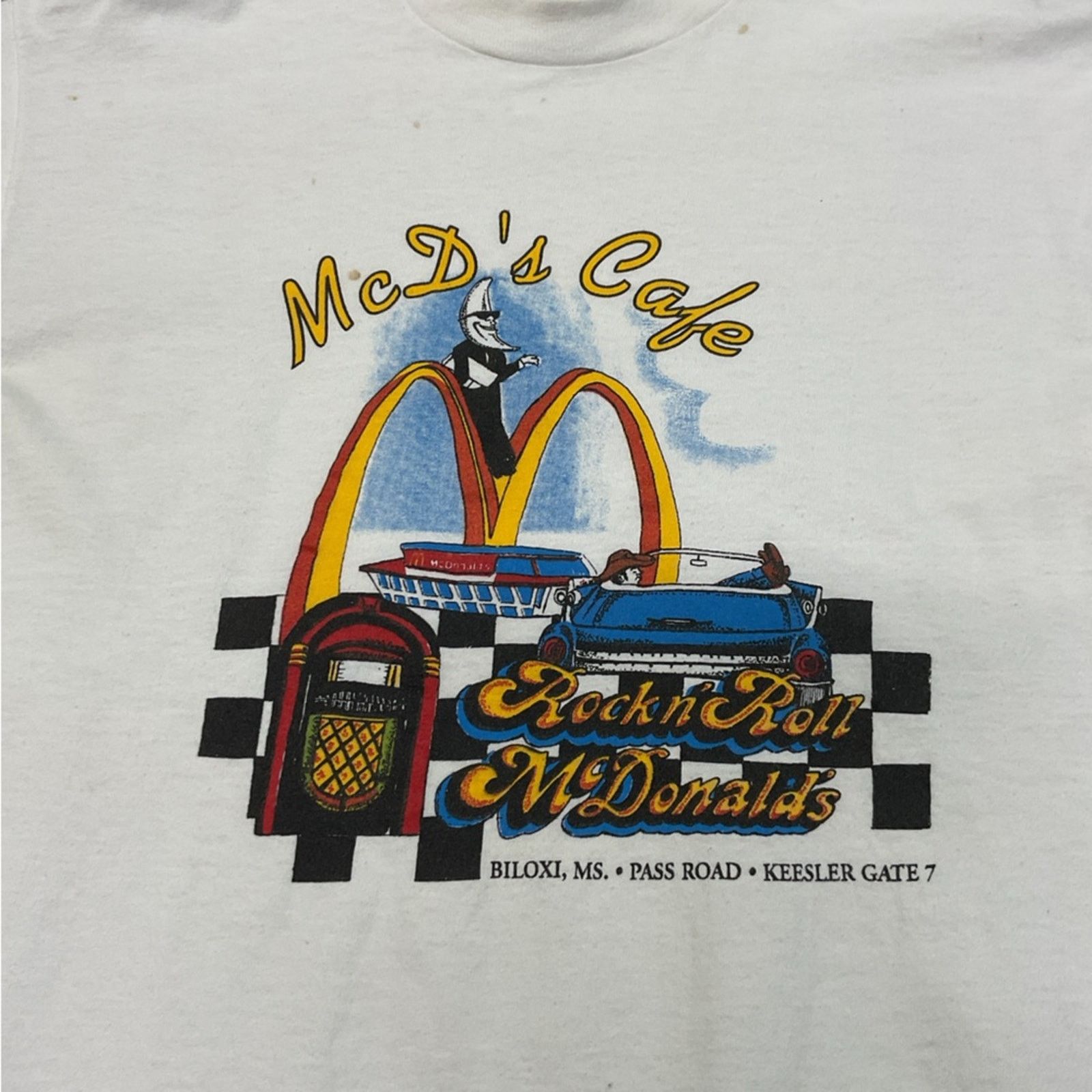 Fruit Of The Loom Vintage 90’s McDonald’s Café Restaurant Promo T-Shirt Size US L / EU 52-54 / 3 - 5 Thumbnail