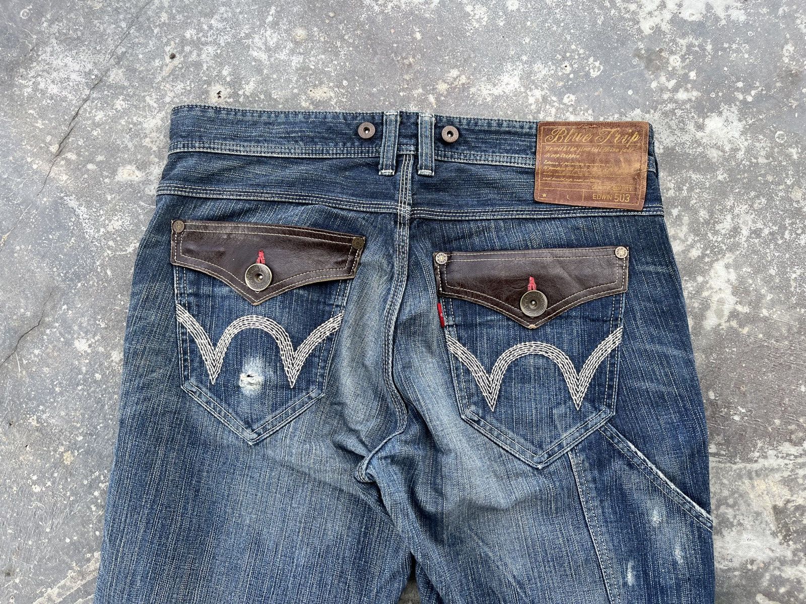 Beauty Beast × Edwin × Hysteric Glamour Edwin 503 Blue Trip Denim Size US 36 / EU 52 - 15 Thumbnail