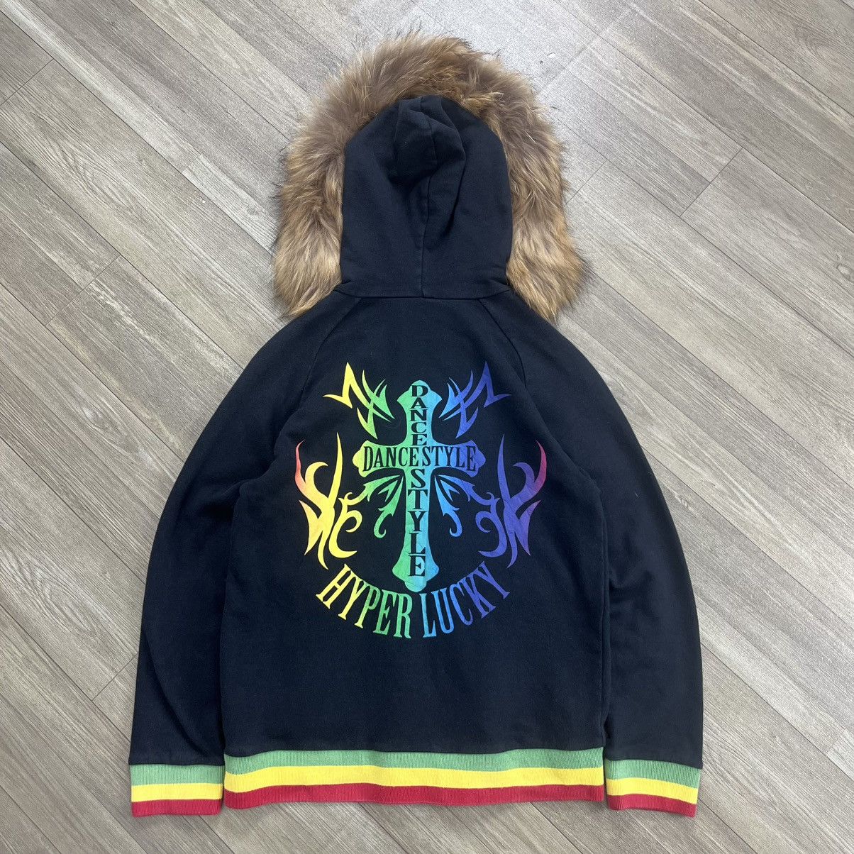 Hysteric Glamour 2000s Dance Style Cross Punk Gothic Lgb Zip Fur Hoodie Y2K Size US S / EU 44-46 / 1 - 11 Thumbnail