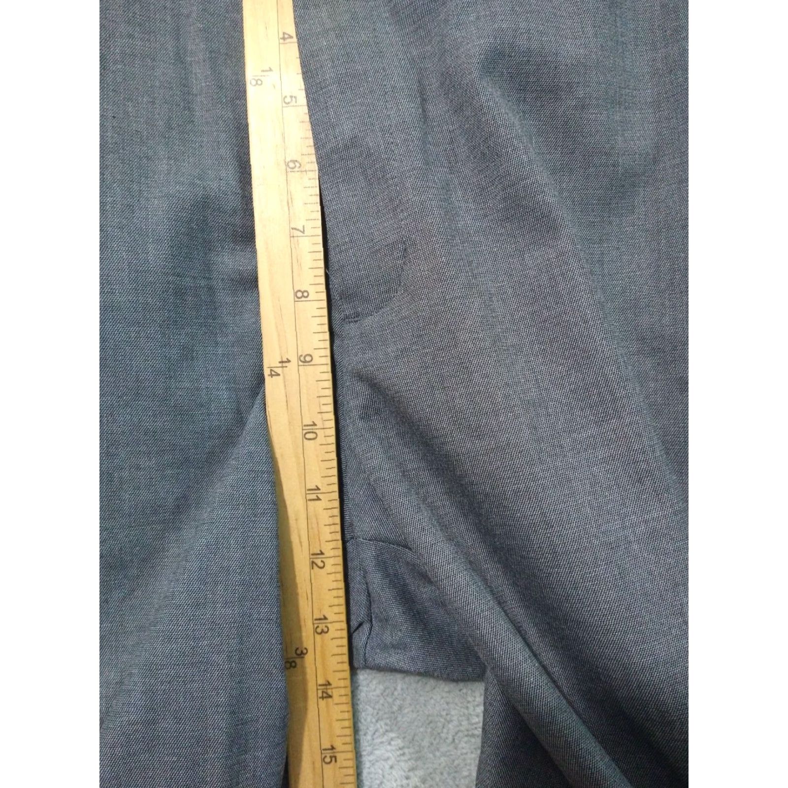 Haggar Haggar Pants Mens 34x30 Gray Dress Suit Straight Leg Classic Fit Flat Front Flex Pants Size 34R - 4 Thumbnail