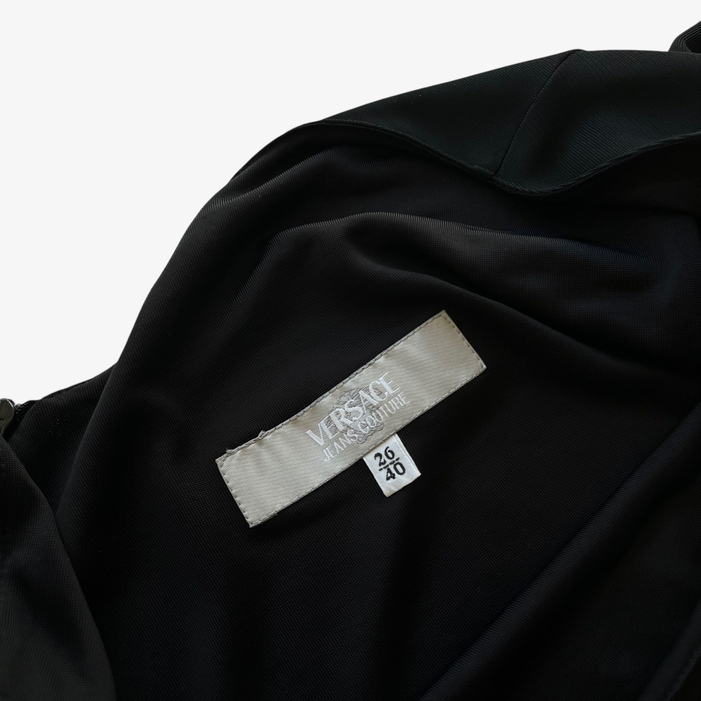 Versace Vintage 90s Women's Versace Jeans Couture Black Dress Size S / US 4 / IT 40 - 2 Thumbnail