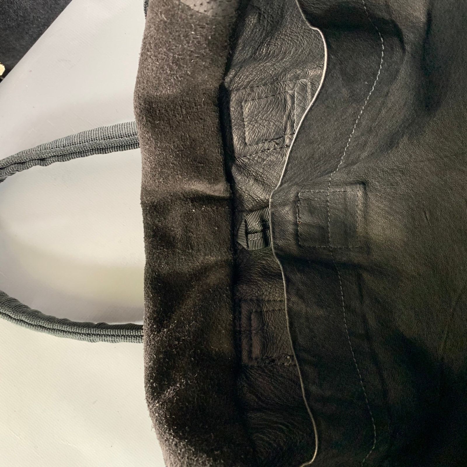 Other OXS Black Solid Leather Cross Body Tote Bag Size ONE SIZE - 8 Thumbnail