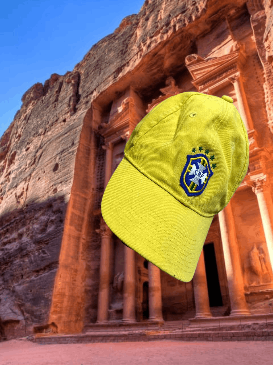 Nike Hats yellow Vintage Nike Cap Y2K big logo streetwear Size ONE SIZE - 1 Thumbnail