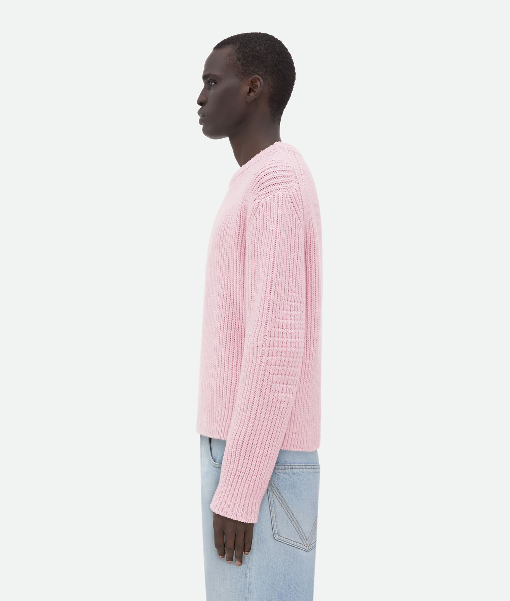 Bottega Veneta o1bcso1str0225 Heavy Wool And Cashmere Sweater in Light Pink Size US S / EU 44-46 / 1 - 4 Thumbnail