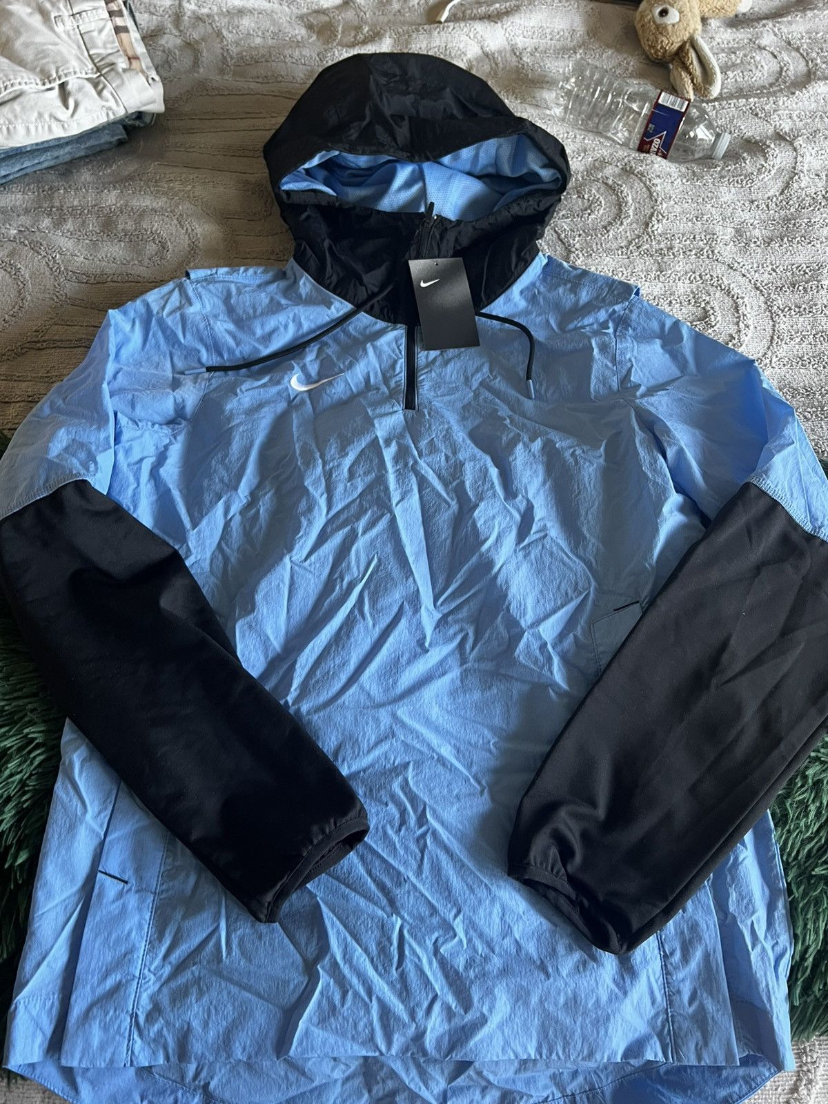 Nike × Vintage Vintage Nike Windbreaker Light Blue Size US S / EU 44-46 / 1 - 1 Thumbnail