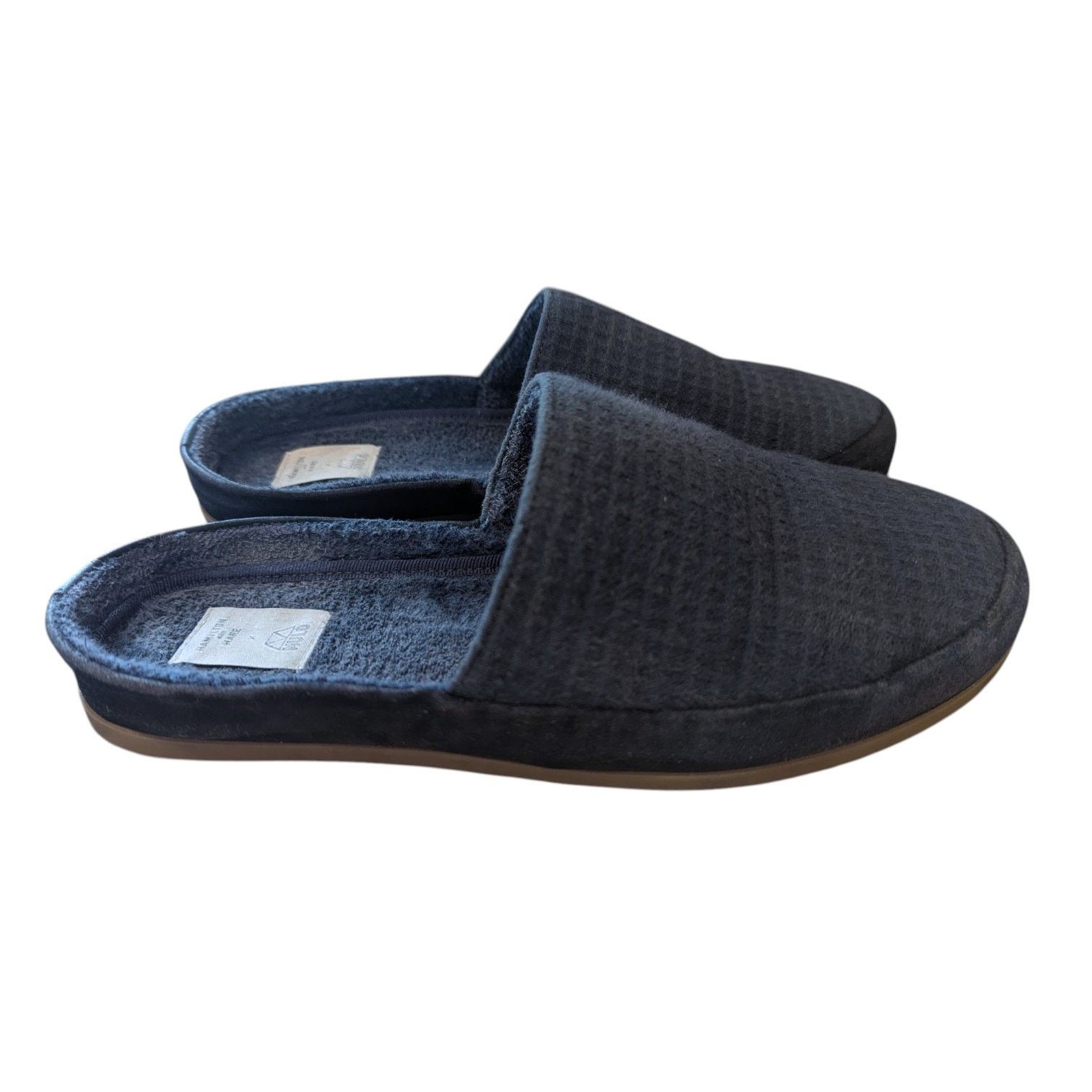 MULO Hamilton and Hare MULO Suede-Trimmed Waffle-Knit Slippers Size US 7 / EU 40 - 9 Thumbnail