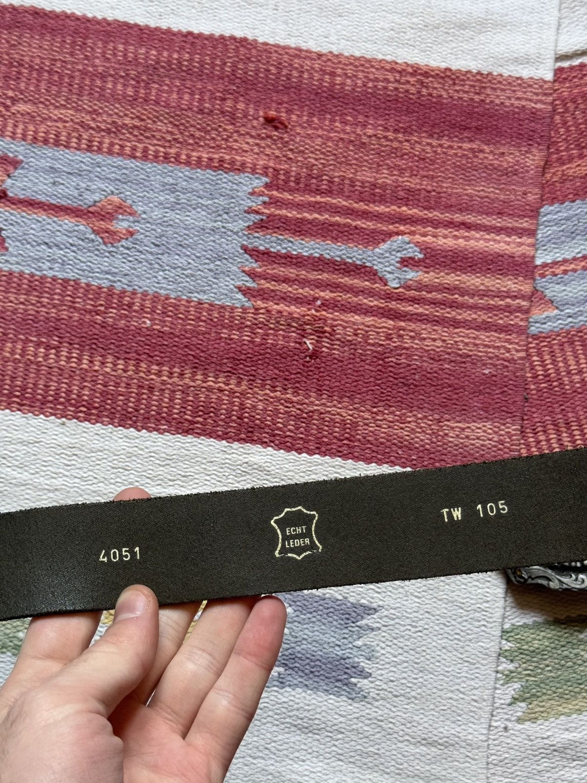 Genuine Leather Vintage Fishman USA Genuine Leather Black Belt Size ONE SIZE - 7 Thumbnail