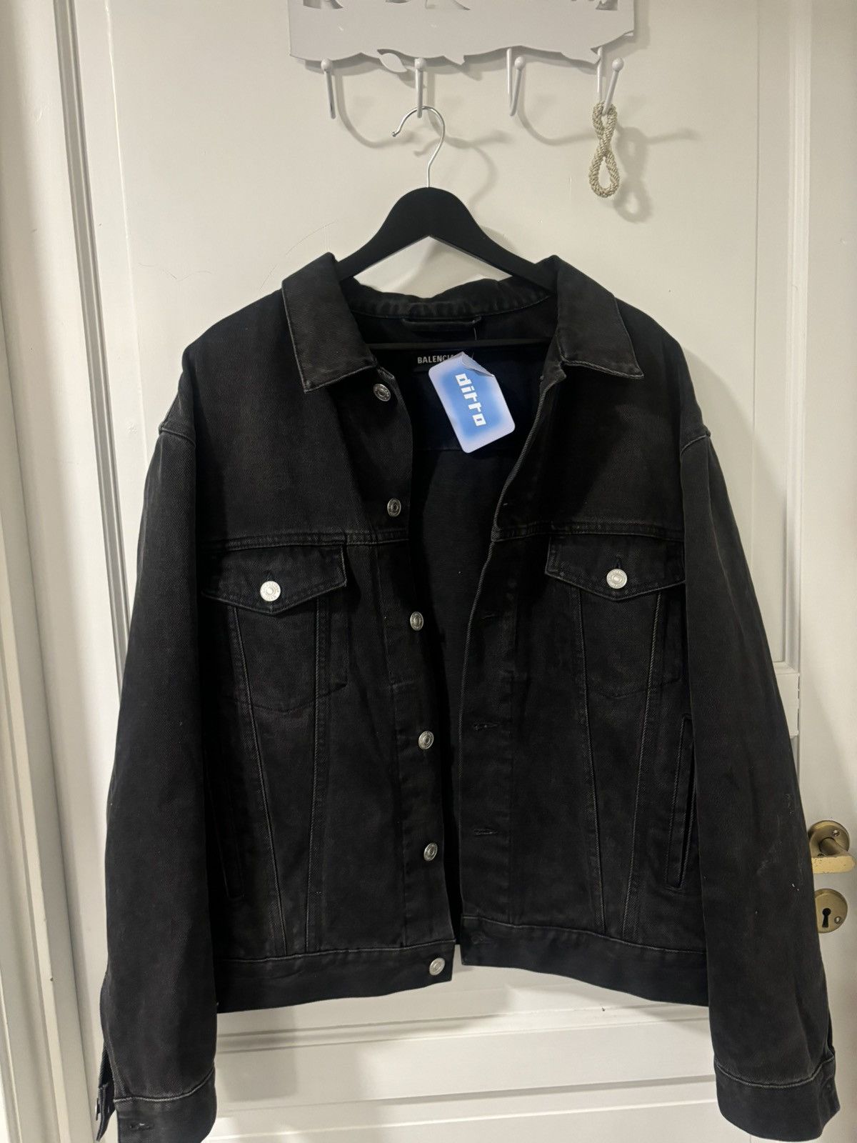 Balenciaga Back logo denim jacket 🍋 Size US L / EU 52-54 / 3 - 6 Thumbnail