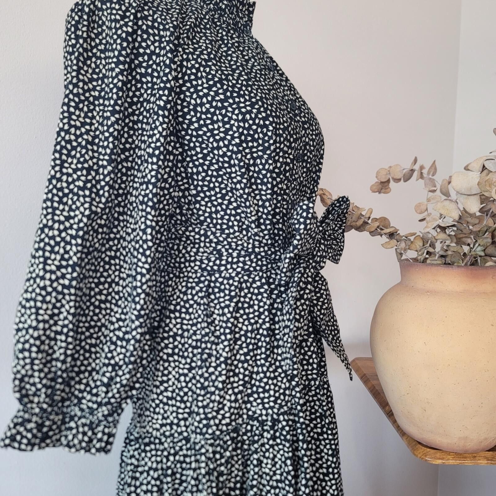 The Great China Wall The Great. Black & White Print Cotton Dress Cottage Sz 1 Size S / US 4 / IT 40 - 4 Thumbnail