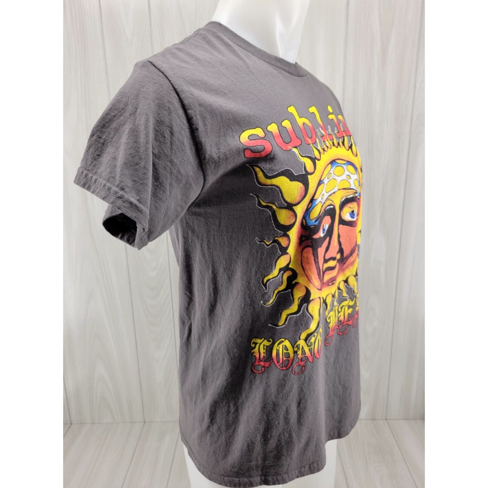 ASH VINTAGE Sublime Long Beach Shirt Mens Medium Ash Gray 100% Cotton Graphic Tee Size US M / EU 48-50 / 2 - 4 Thumbnail