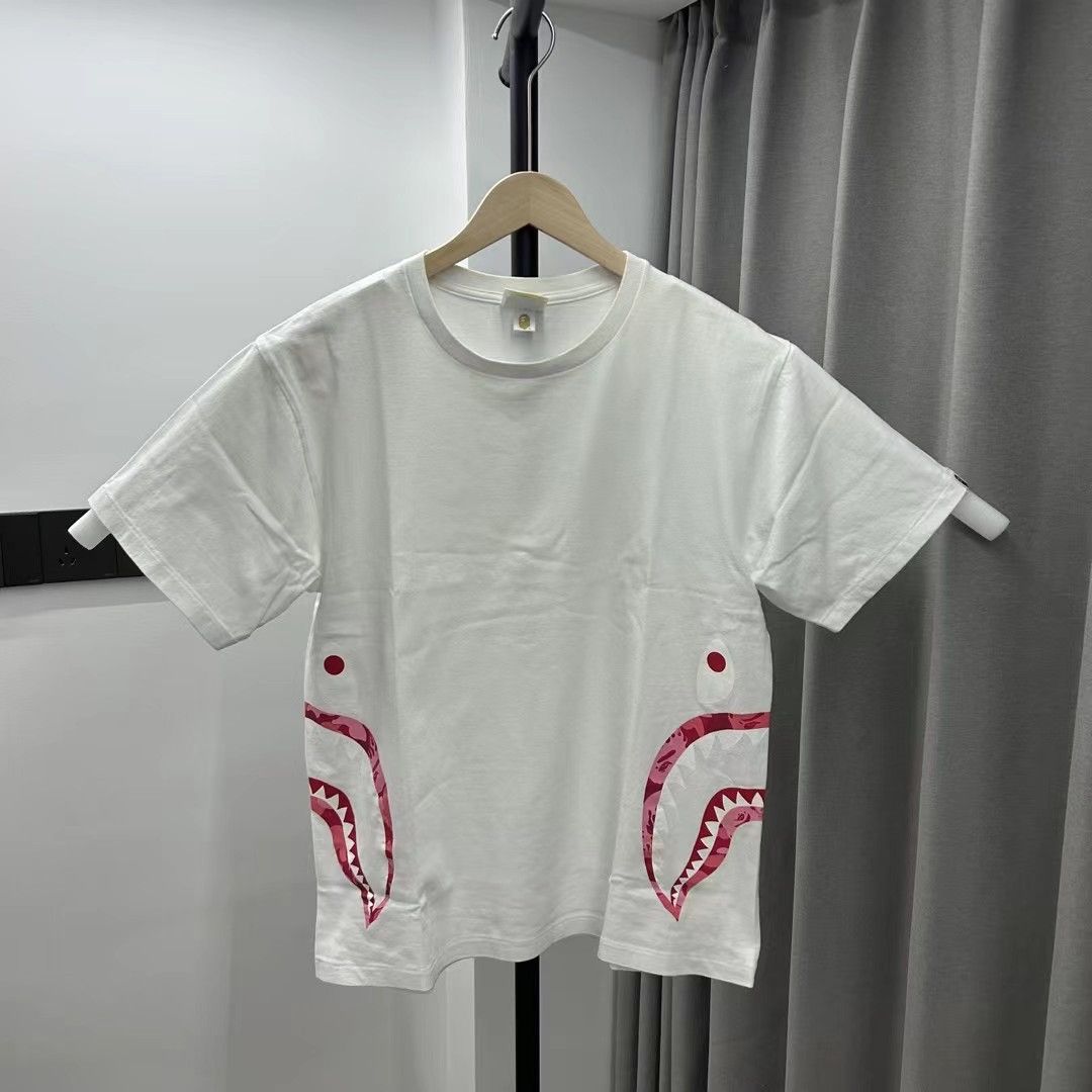 Bape FIRE CAMO SIDE SHARK TEE Size US L / EU 52-54 / 3 - 1 Thumbnail