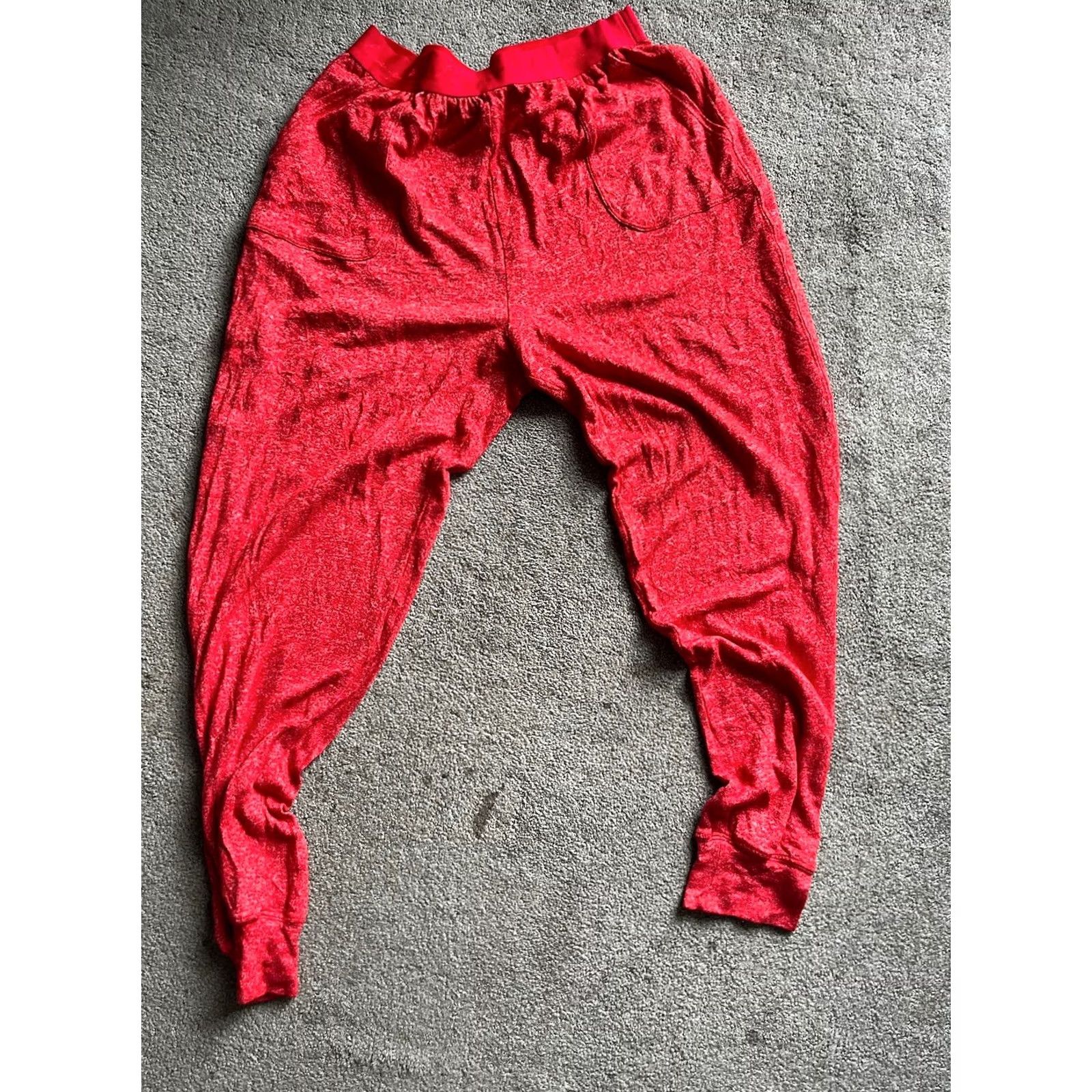 Victoria's Secret Victoria's Secret PINK Medium Waffle Lounge Pants Red Lounge Womens M Cotton Blend Linen 90s? No, not applicable Size 32" / US 10 / IT 46 - 2 Thumbnail