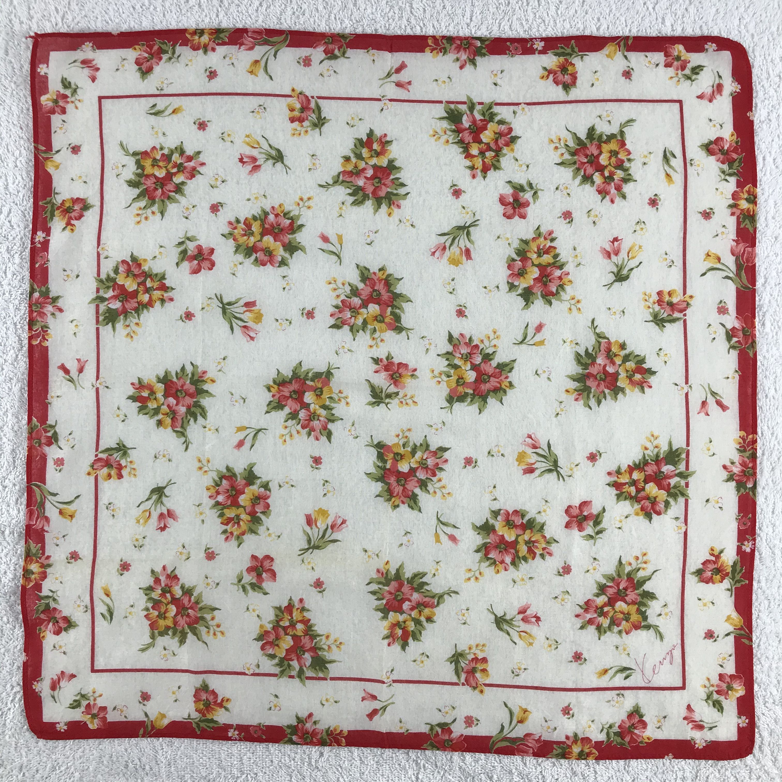 Kenzo × Vintage Kenzo Bandana / Handkerchief / Neckerchief - S329 Size ONE SIZE - 1 Thumbnail