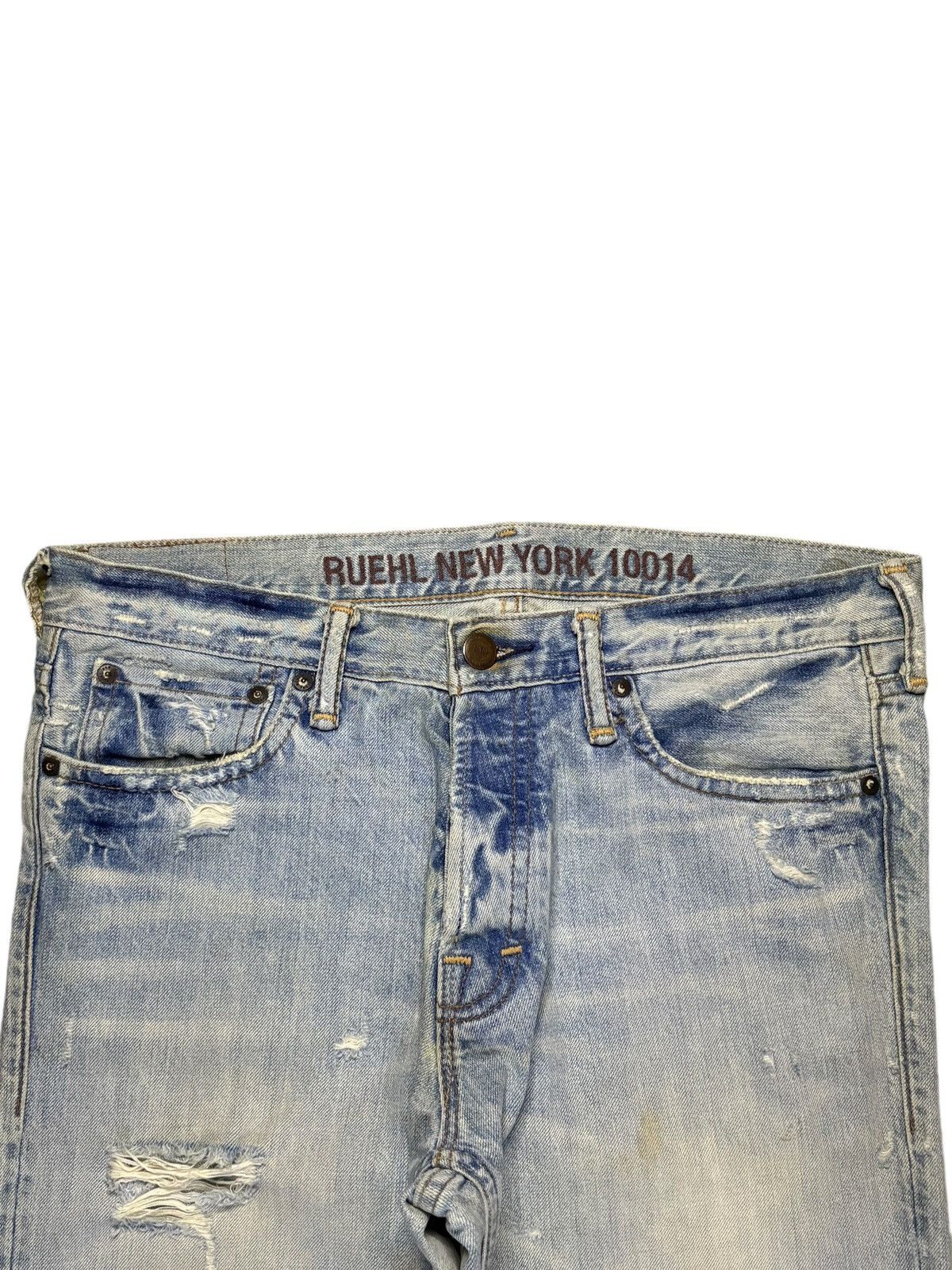 Ruehl No. 925 Vintage Ruehl Button Fly Bleached Distress Loose Baggy Jeans Size US 35 - 4 Thumbnail