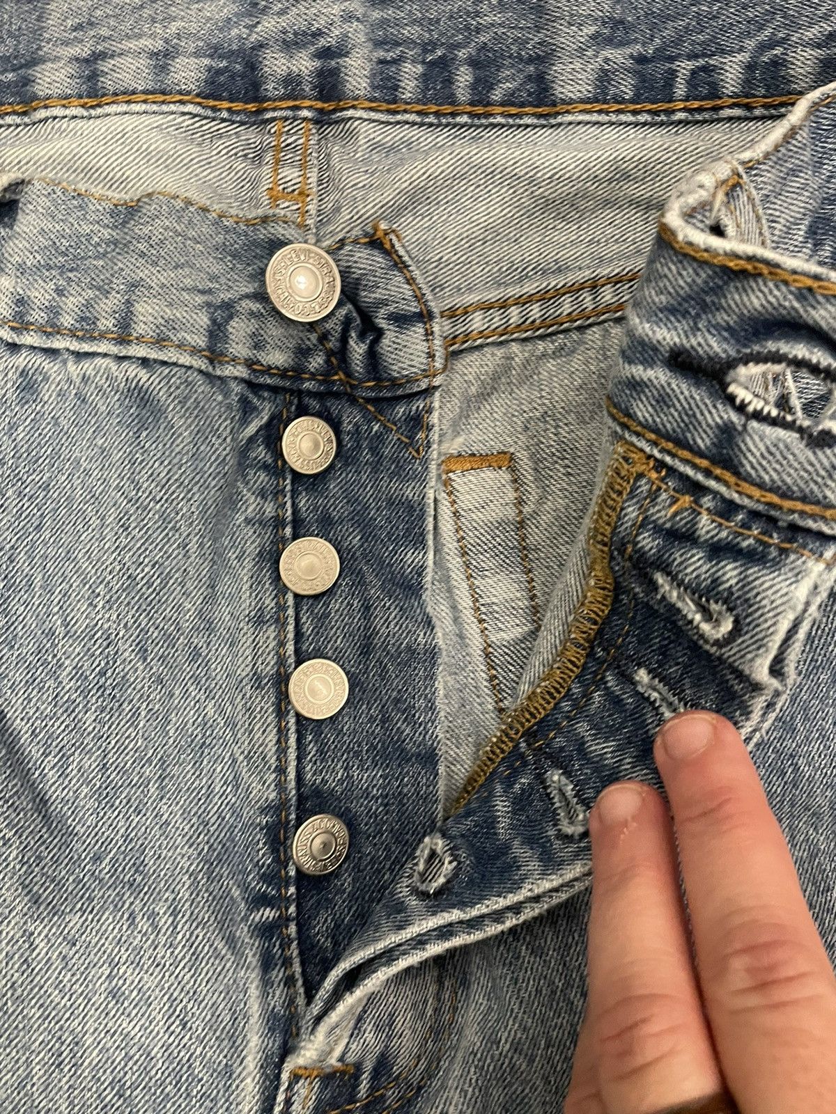 Designer × Levi's Levis 501xx 34x34 Button Fly Jeans Size US 34 / EU 50 - 13 Thumbnail