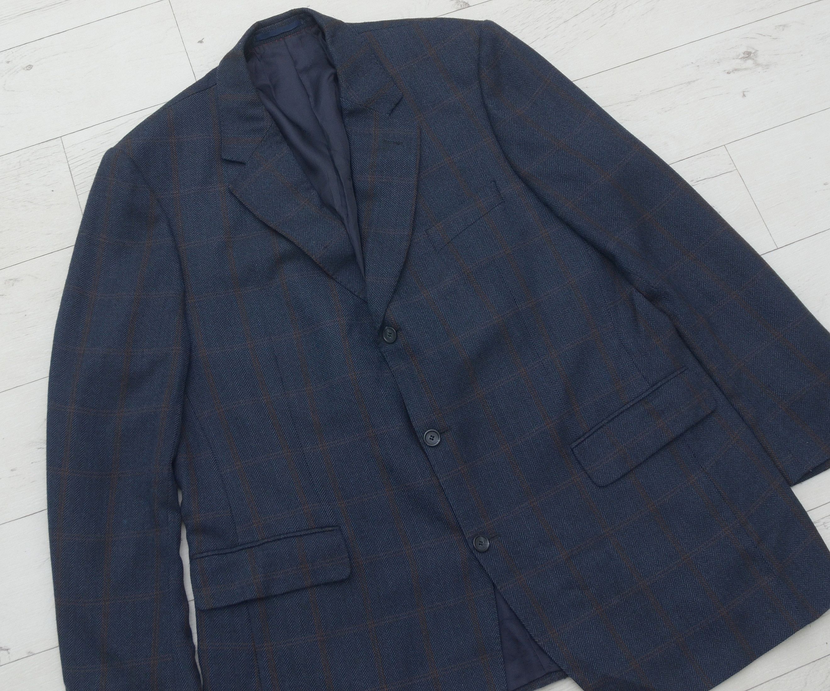 Burberry × Burberry Prorsum Vintage BURBERRY London Wool Tweed Check Blazer size 56 Size 54R - 2 Thumbnail