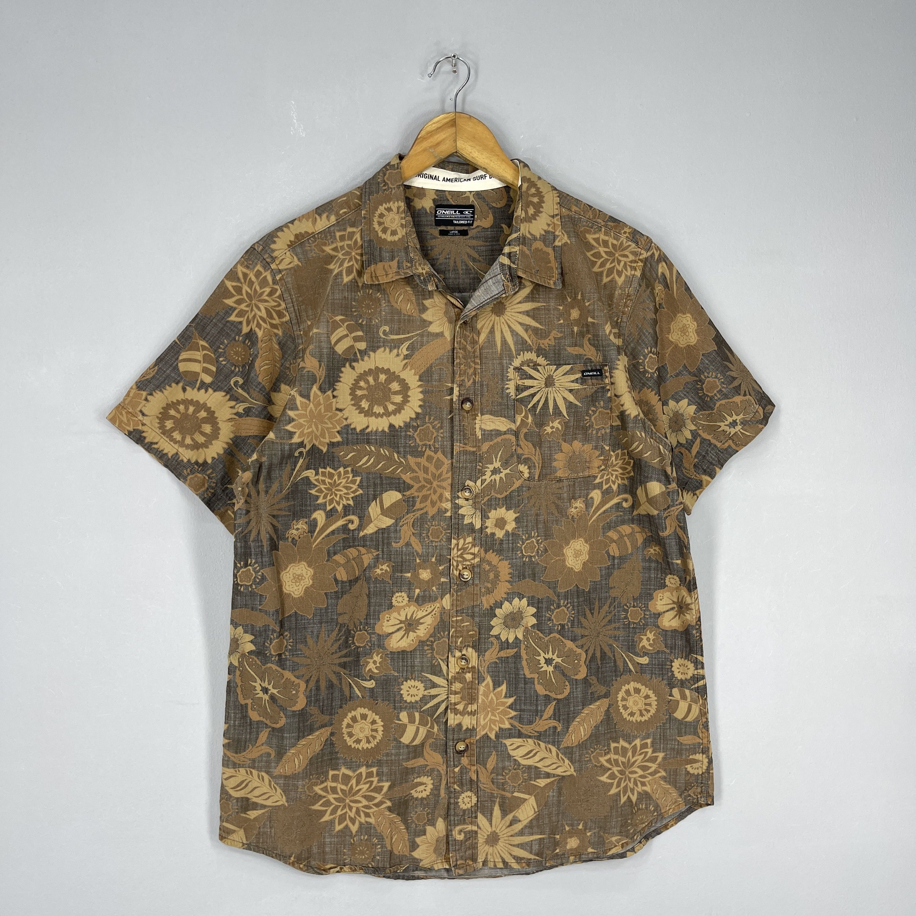 O'Neill Vintage O'Neill Floral Motive Printed Hawaiian Shirt Size US M / EU 48-50 / 2 - 4 Thumbnail