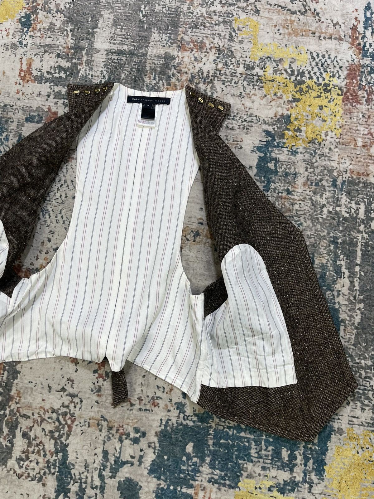 Marc by Marc Jacobs Marc By Marc Jacobs Wool Tweed Waistcoat Size M / US 6-8 / IT 42-44 - 6 Thumbnail