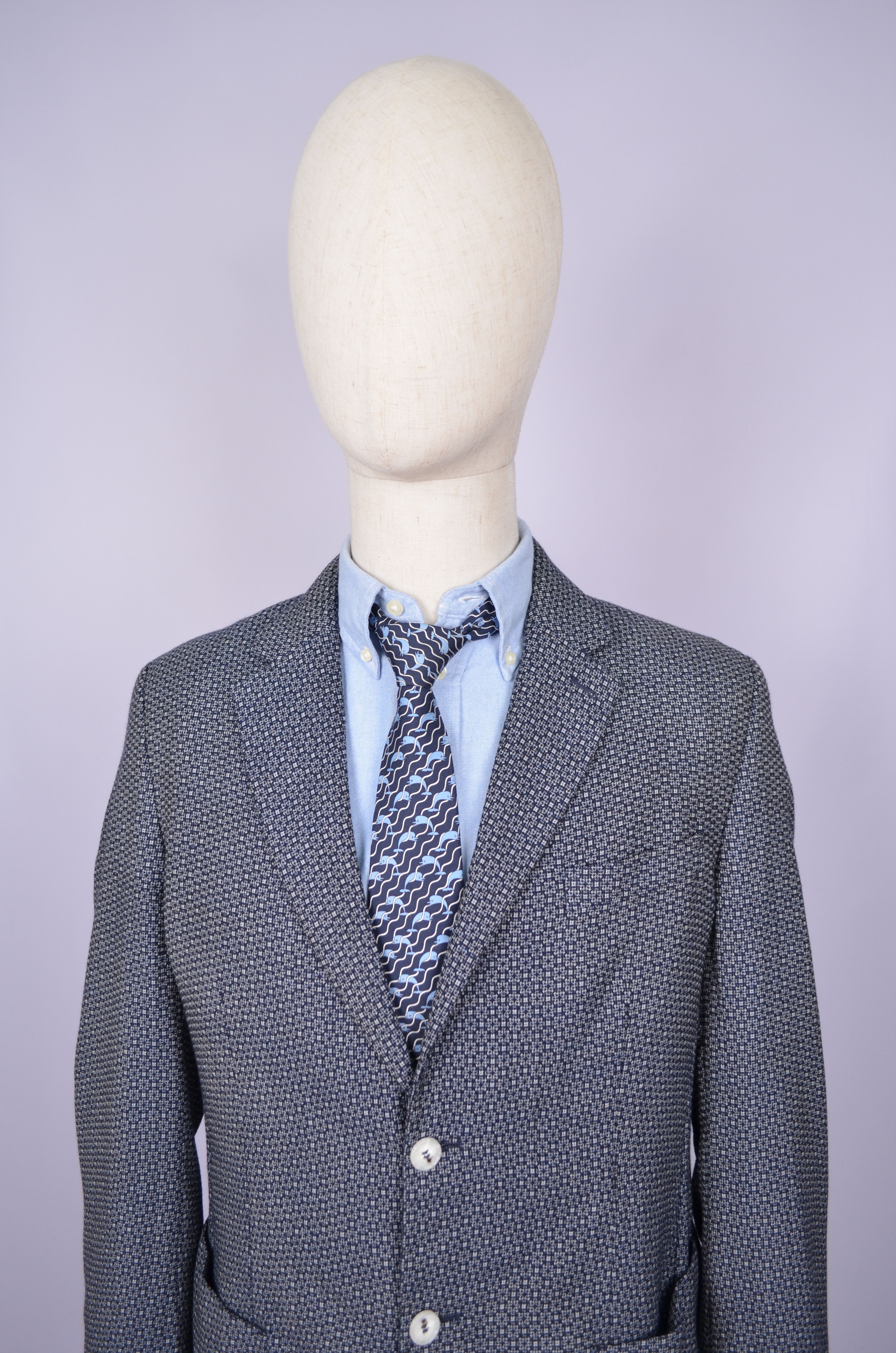 Designer Damat Guabello 100% Wool Knit White Blazer Jacket Size US42 Size 42R - 4 Thumbnail