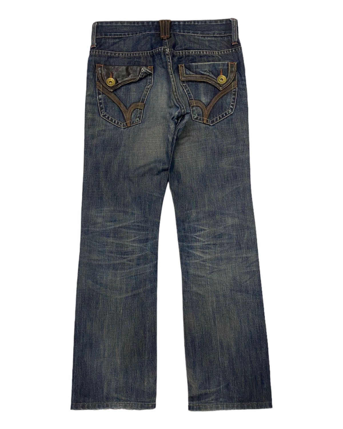 Hysteric Glamour DISTRESSED DENIM RIPS BACK NUMBER JAPANESE JEANS Size US 31 - 2 Thumbnail