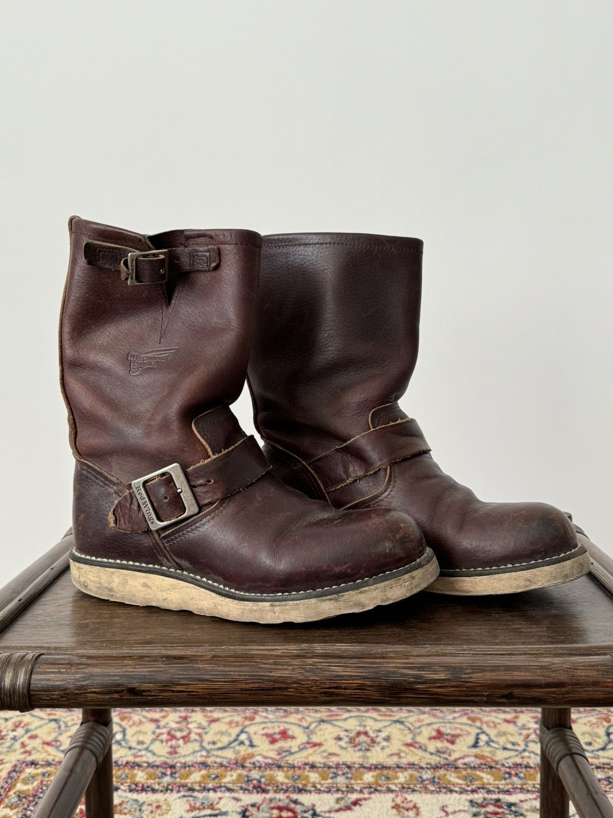 Red Wing Red Wing 2970 USA Women’s Engineer Burgundy Leather Boots Size US 5.5 / IT 35.5 - 3 Thumbnail