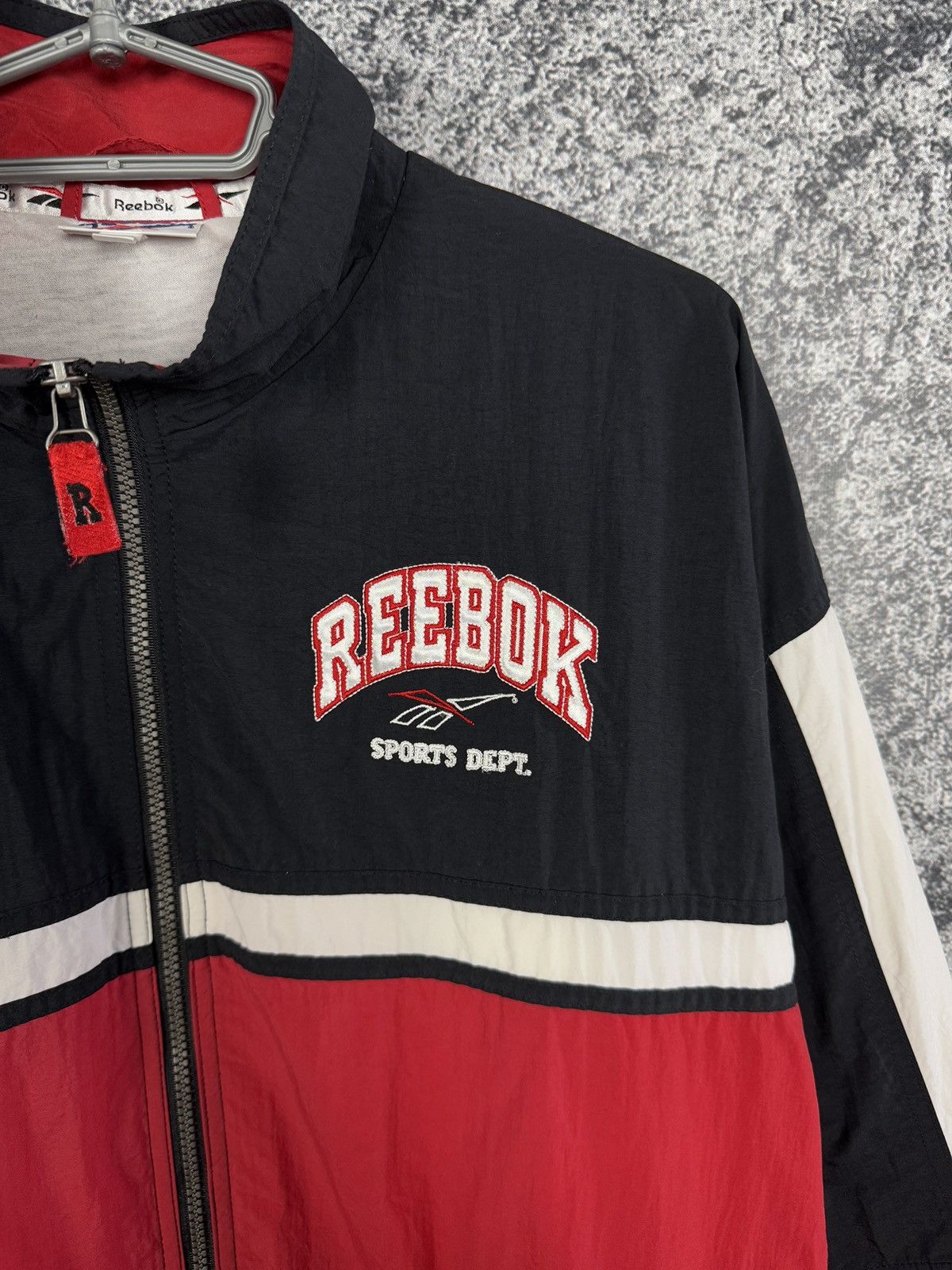 Reebok Men’s Reebok Vintage 90s Track Full Zip Jacket Retro Size L Size US L / EU 52-54 / 3 - 7 Thumbnail