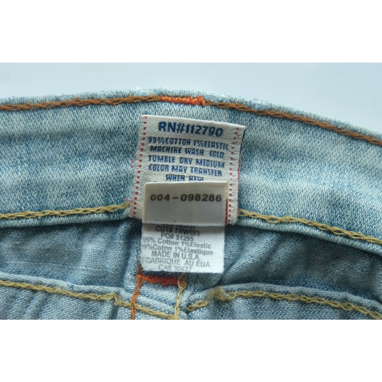 True Religion VINTAGE True Religion Made In USA Billy Mended Distressed Denim VTG Y2K Jeans Men SZ 31 32"W 41"L 33" Inseam Blue Cotton Blend, Cotton Jeans Mens 33 Size US 31 - 6 Thumbnail
