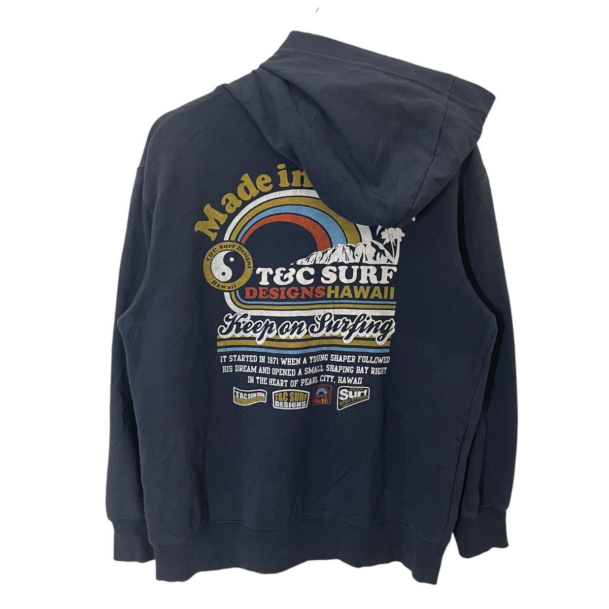 Japanese Brand Vintage T&C Surf Design Zipper Ups Sweatshirt Size US M / EU 48-50 / 2 - 8 Thumbnail