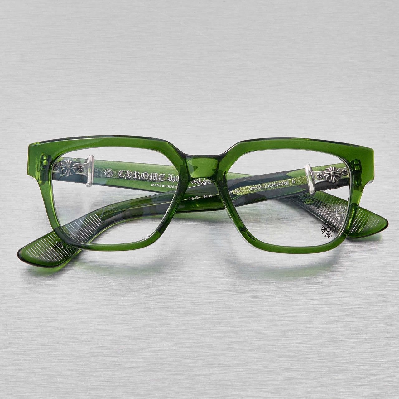 Chrome Hearts CHROME HEARTS VAGILLIONAIRE II DARK OLIVE GLASSES Size ONE SIZE - 6 Thumbnail