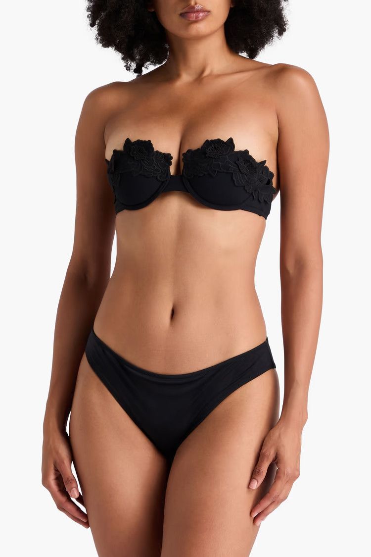 Zimmermann oc11z0226 Flora Underwired Bandeau Bikini Top In Black Size ONE SIZE - 2 Thumbnail