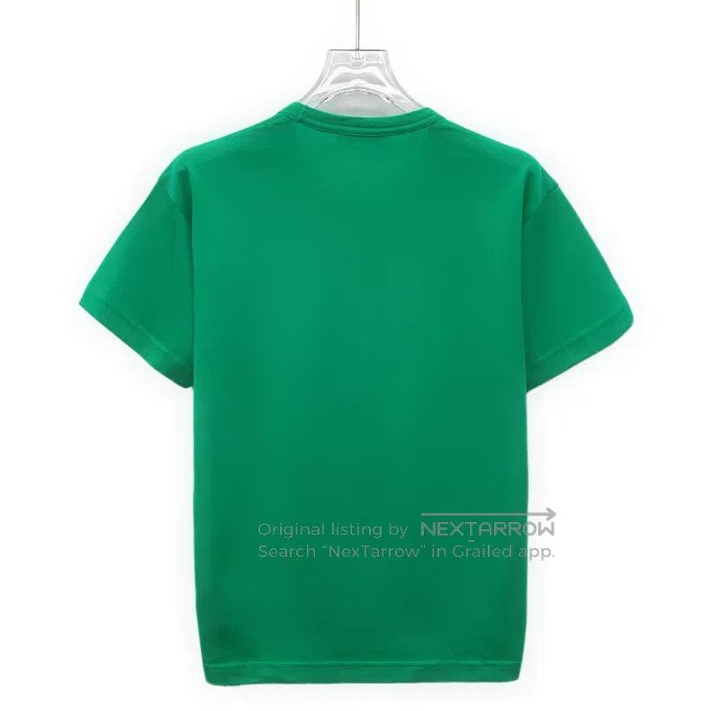 Acne Studios Acne Studios Green Smile Embroidered Cotton Crew Neck Shor Size XXS / US 00 / IT 34 - 2 Thumbnail