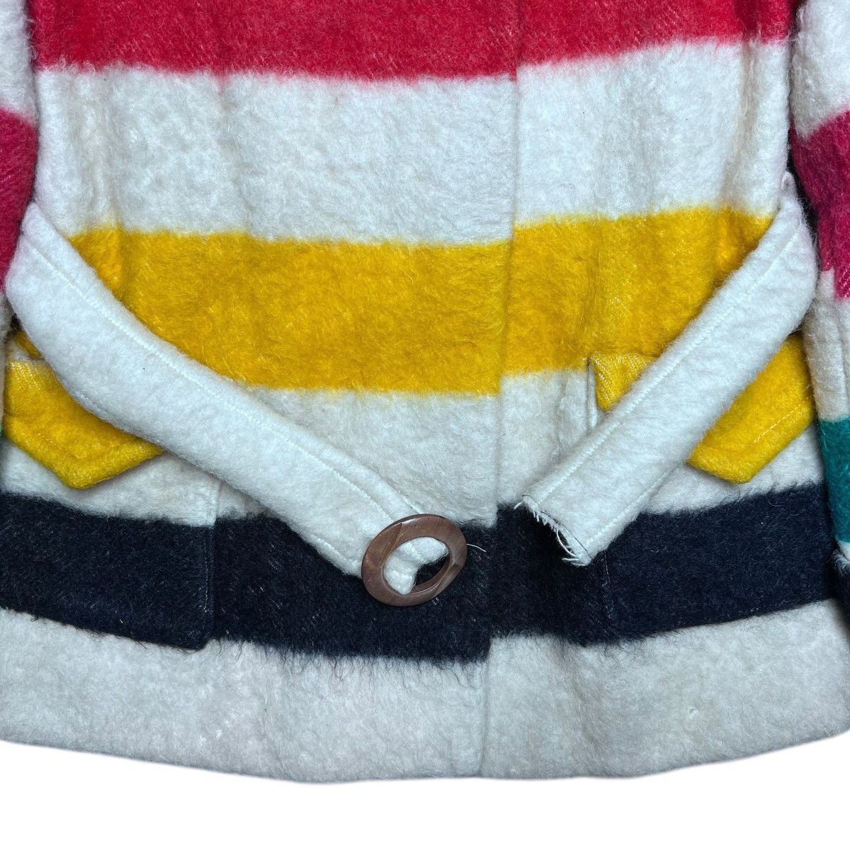Hudsons Bay × Vintage Hudson Bay Company 4 Point Blankets Wool Belt Women’s Jacket Size S / US 4 / IT 40 - 15 Thumbnail
