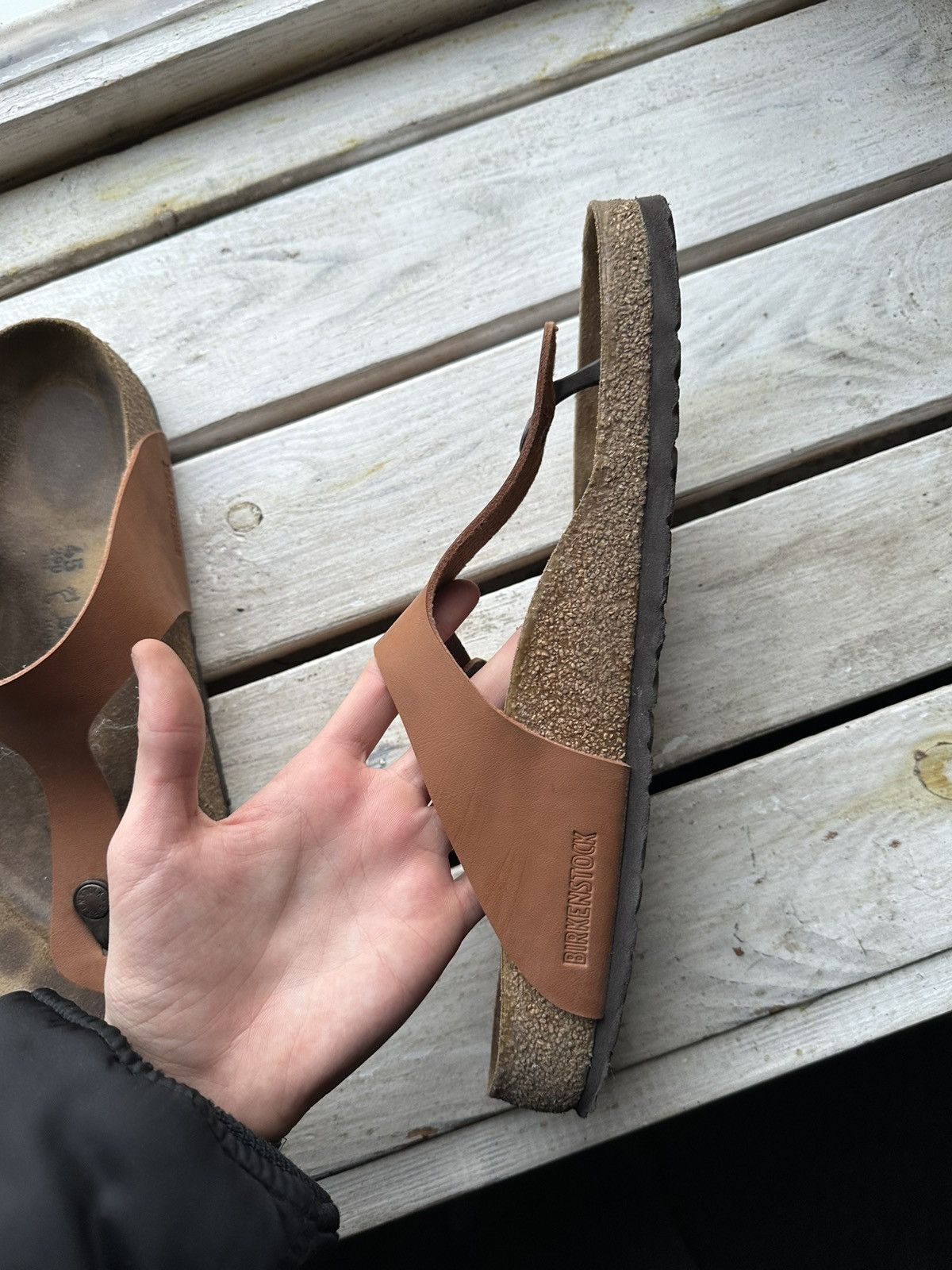 Birkenstock × If Six Was Nine 🚨Vintage Birkenstock 45 brown Luxe Sandals rare slides Size US 12 / EU 45 - 9 Thumbnail