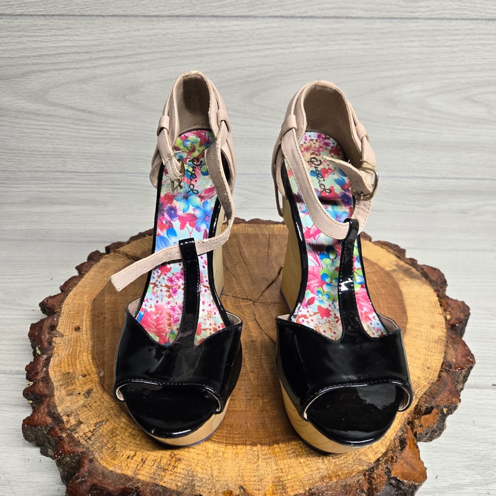 Vintage VINTAGE Qupid Platform Heels Black Adult Women's Size 9 Size US 9 / IT 39 - 3 Thumbnail