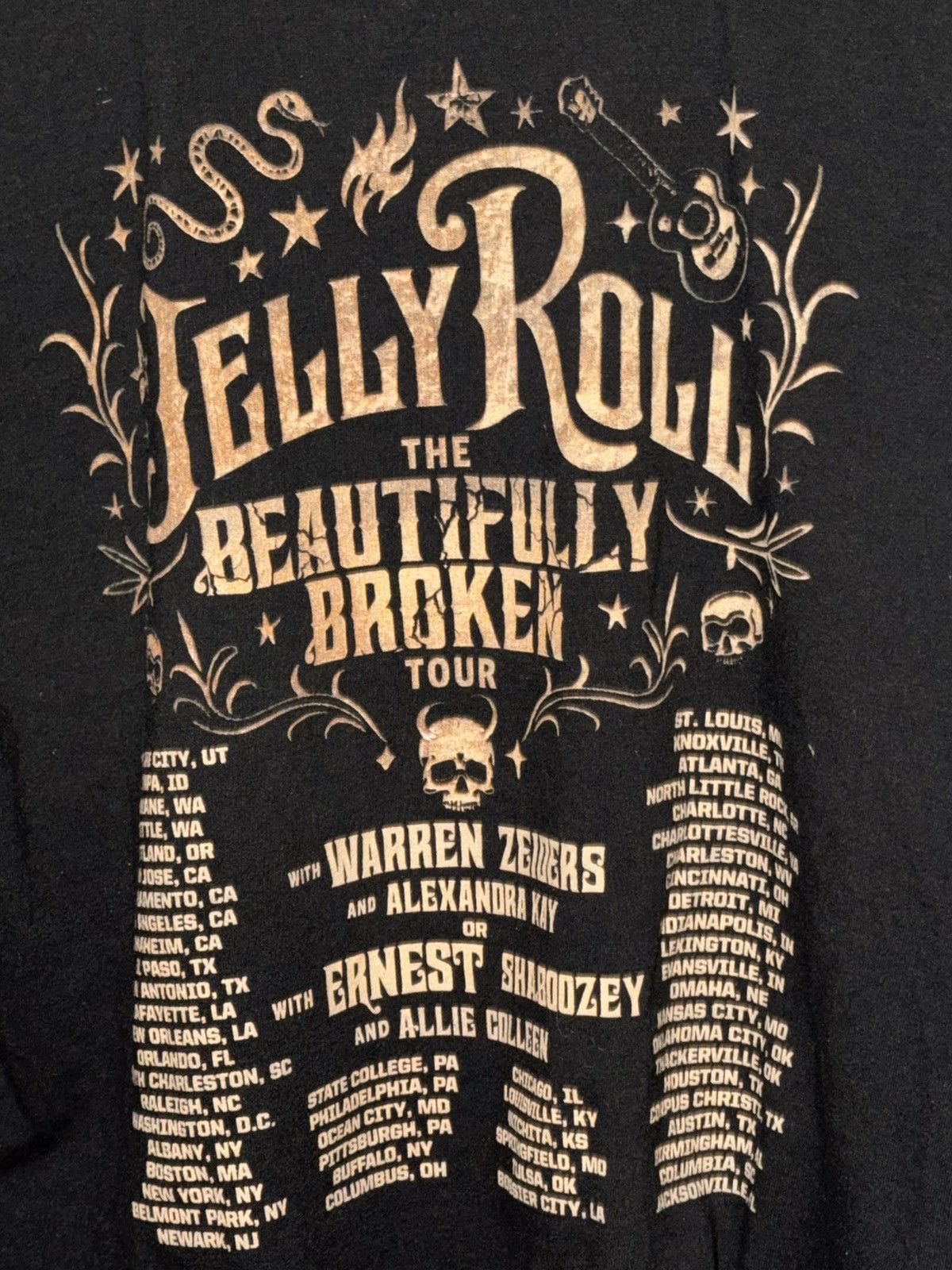 Tailorbyrd Tailorbyrd Jelly Roll 2024 Tour Graphic T Shirt Size Large Size US L / EU 52-54 / 3 - 3 Thumbnail