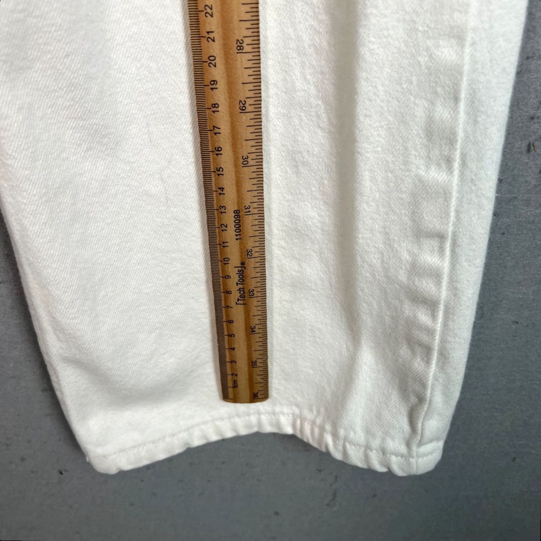 Afends Afends Womens Size 24 Organic Cotton White High-Waist Straight-Leg Jeans Denim Shirt? Size 42" / US 20 - 6 Thumbnail