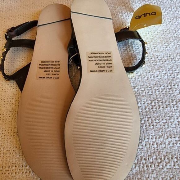 Vintage Byyb Wenny Brown Sz. 8 Embellished Thong Buckled Sandals Size US 8 / IT 38 - 7 Thumbnail