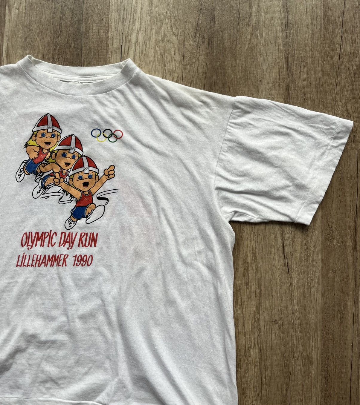 USA Olympics × Vintage Olympic Run Day Lillehammer 1990 Vintage Rare T-Shirt Size L Size US L / EU 52-54 / 3 - 3 Thumbnail