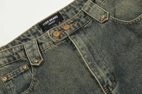 Japanese Brand VIBE American hip-hop loose flared casual cargo jeans Size US 32 / EU 48 - 3 Thumbnail