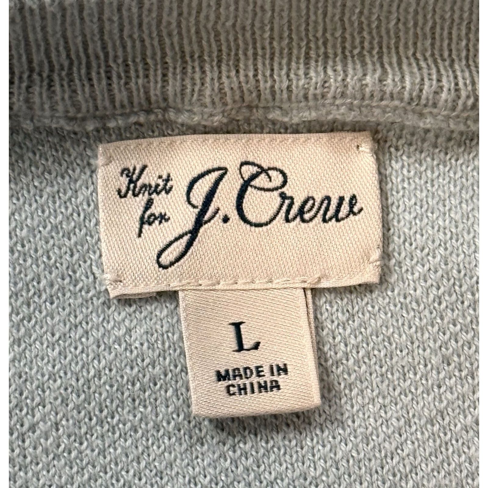 J.Crew J.Crew Women’s Landscape Jacquard Organic Cotton Knit Sweater L Multicolor Crew Neck Solid Pattern Pullover Short Sleeve? Size L / US 10 / IT 46 - 5 Thumbnail
